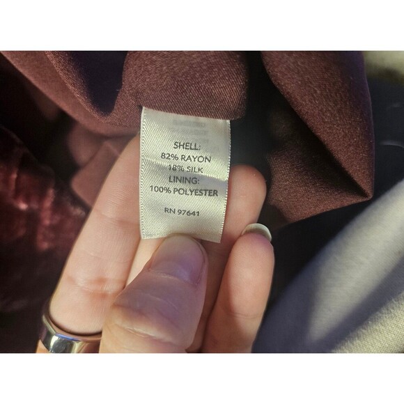 J. JILL (NEW) Velvet Winterberry Silk Blend Sleeveless Dress - Picture 5 of 6